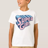 Supergirl Pink and Blue Logo T-Shirt (Vorderseite)