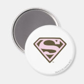 Supergirl Pink and Brown Logo Magnet (Vorderseite/Rückseite)