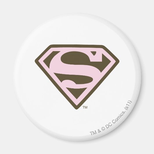 Supergirl Pink and Brown Logo Magnet (Vorne)