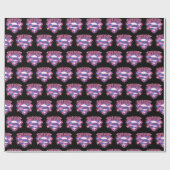 Supergirl Pink and Purple Grunge Logo Geschenkpapier (Flach)