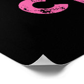 Supergirl Pink and Purple Grunge Logo Poster (Ecke)