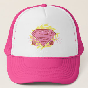 Supergirl Pink Blume Truckerkappe