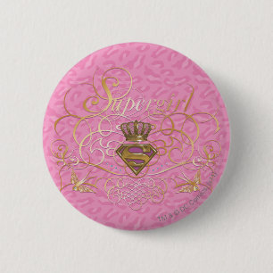 Supergirl Pink Button