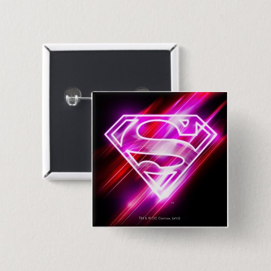 Supergirl Pink Button (Vorne & Hinten)