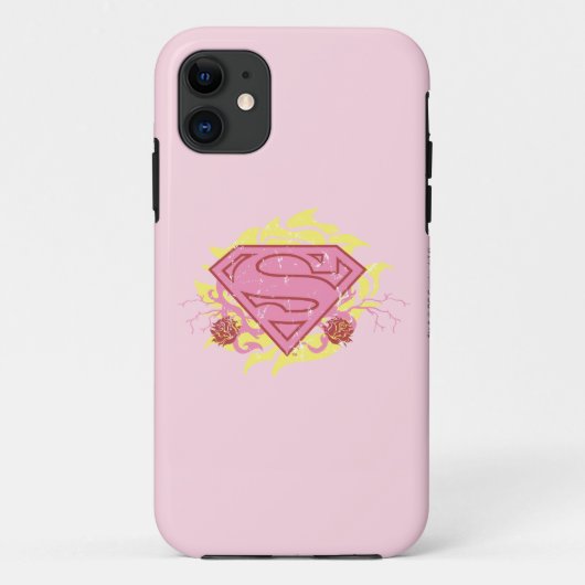 Supergirl Pink Flowers Case-Mate iPhone Hülle (Rückseite)