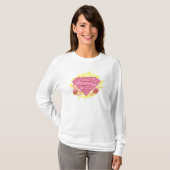 Supergirl Pink Flowers T-Shirt (Vorne ganz)