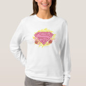 Supergirl Pink Flowers T-Shirt (Vorderseite)