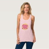 Supergirl Pink Flowers Tank Top (Vorderseite Vollansicht)