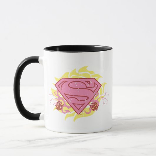 Supergirl Pink Flowers Tasse (Links)