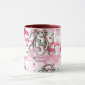 Supergirl Pink Ink Pattern Tasse (Zentrum)