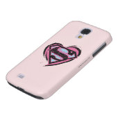 Supergirl-Pink-Logo im Herzen Case-Mate Samsung Galaxy Hülle (unten)
