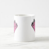 Supergirl Pink Logo mit Flammen Kaffeetasse (Mittel)
