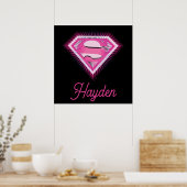 Supergirl Pink Logo Poster (Küche)