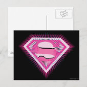 Supergirl Pink Logo Postkarte (Vorne/Hinten)