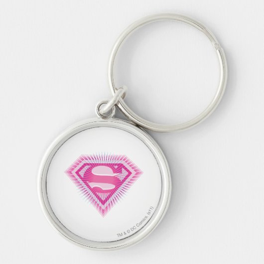 Supergirl Pink Logo Schlüsselanhänger (Vorne)