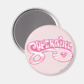 Supergirl Pink Logo Star Burg Magnet (Vorderseite/Rückseite)
