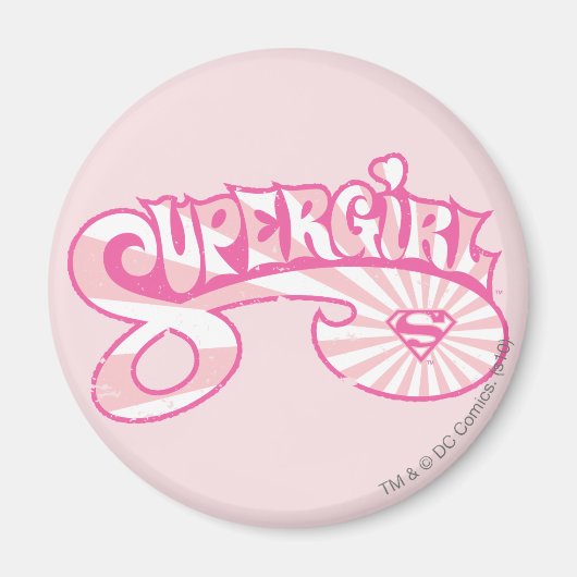 Supergirl Pink Logo Star Burg Magnet (Vorne)