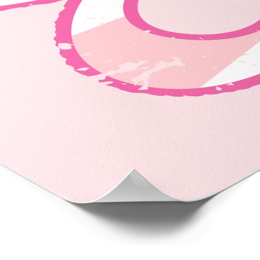 Supergirl Pink Logo Star Burg Poster (Ecke)