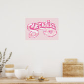 Supergirl Pink Logo Star Burg Poster (Küche)