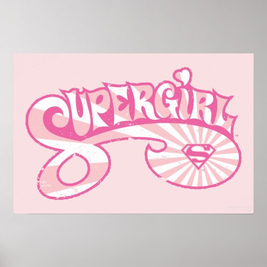 Supergirl Pink Logo Star Burg Poster (Vorne)