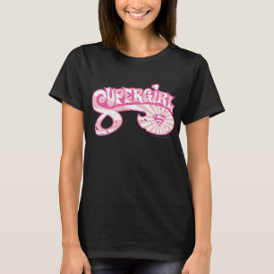 Supergirl Pink Logo Star Burg T-Shirt
