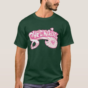 Supergirl Pink Logo Star Burg T-Shirt