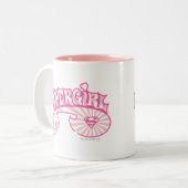 Supergirl Pink Logo Star Burg Zweifarbige Tasse (Vorderseite Links)