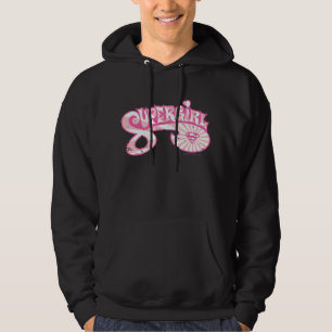 Supergirl Pink Logo Star Burst Hoodie