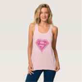 Supergirl Pink Logo Tank Top (Vorderseite Vollansicht)