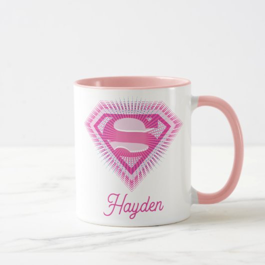 Supergirl Pink Logo Tasse (Rechts)