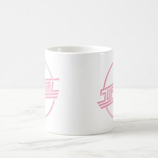 Supergirl Pink Musiknote Kaffeetasse (Mittel)