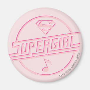 Supergirl Pink Musiknote Magnet