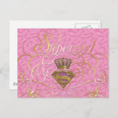 Supergirl Pink Postkarte (Vorne/Hinten)