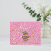Supergirl Pink Postkarte (Stehend Vorderseite)