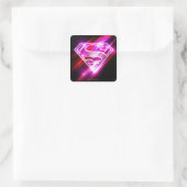 Supergirl Pink Quadratischer Aufkleber (Tasche)