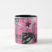 Supergirl Pink Splatter Square Tasse (Zentrum)
