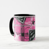 Supergirl Pink Splatter Square Tasse (Vorderseite Links)