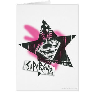 Supergirl Pink Spray Paint Star