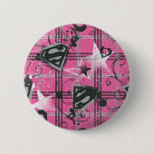 Supergirl Pink Spritzer Square Button (Vorderseite)