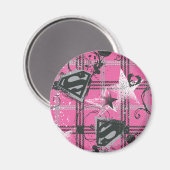 Supergirl Pink Spritzer Square Magnet (Vorderseite/Rückseite)