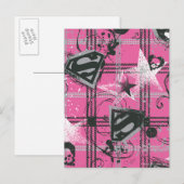 Supergirl Pink Spritzer Square Postkarte (Vorne/Hinten)