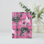 Supergirl Pink Spritzer Square Postkarte (Stehend Vorderseite)
