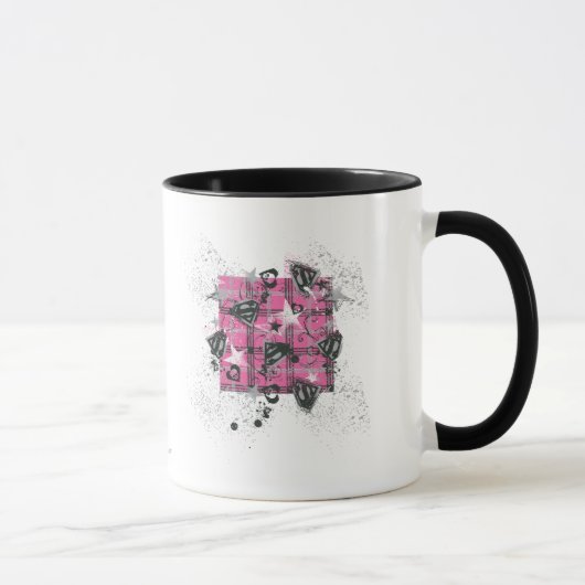 Supergirl Pink Spritzer Square Tasse (Rechts)
