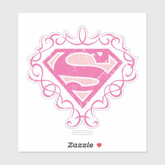 Supergirl Pink Stripes Aufkleber (Blatt)