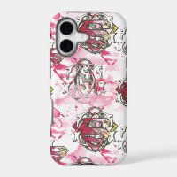 Supergirl Pink Tintenmuster