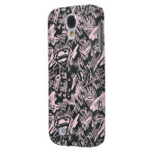 Supergirl Pink und Black Scribbles Case-Mate Samsung Galaxy Hülle (Rückseite Links)