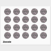 Supergirl Pink und Black Scribbles Runder Aufkleber (Blatt)