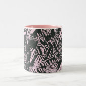 Supergirl Pink und Black Scribbles Zweifarbige Tasse (Mittel)