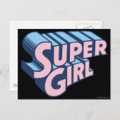 Supergirl Pink und Blue Logo Postkarte (Vorne/Hinten)