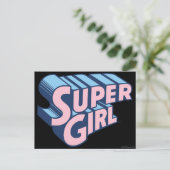 Supergirl Pink und Blue Logo Postkarte (Stehend Vorderseite)